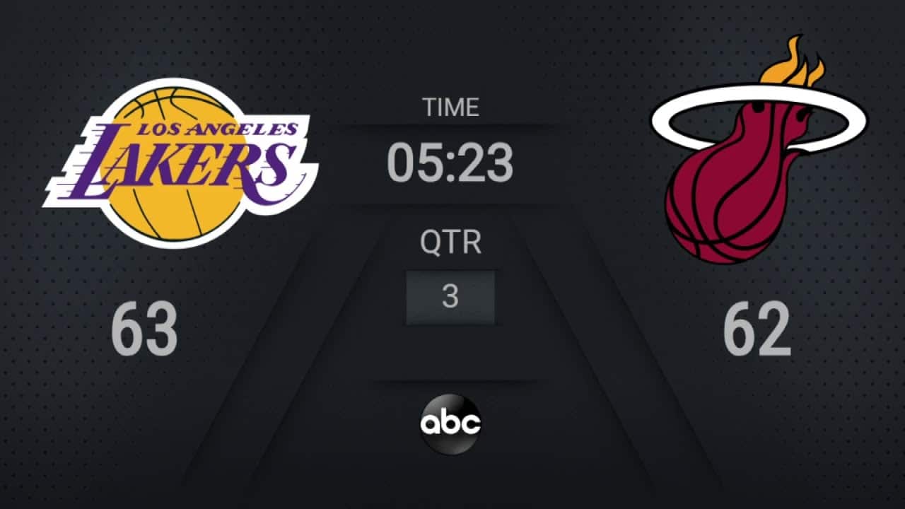Lakers @ Heat Game 4 | NBA on ABC Live Scoreboard | # ...